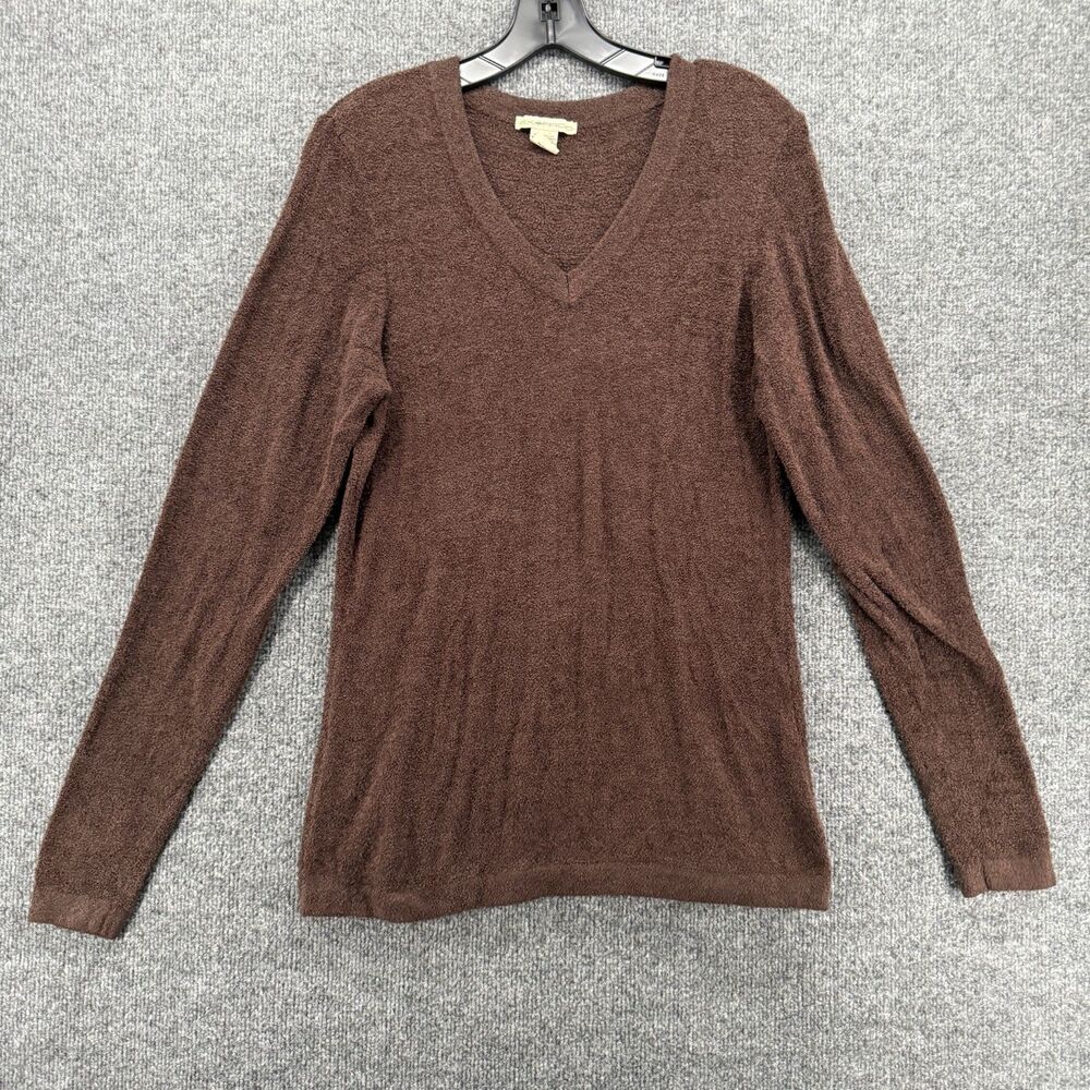 Exofficio Sweater Womens L Brown V-Neck‎ Pullover Old Money Casual Cottagecore